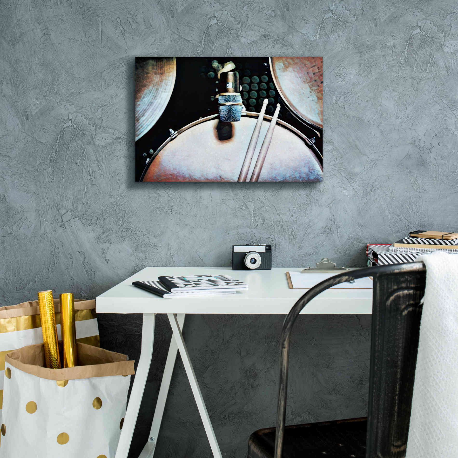 'Magnified & Musical 2' by Ashley Aldridge Giclee Canvas Wall Art,18 x 12