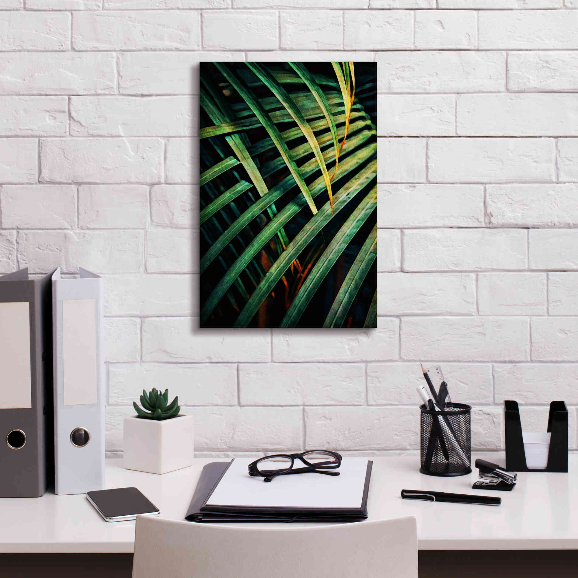 'Beauty Amongst Palms 1' by Ashley Aldridge Giclee Canvas Wall Art,12 x 18