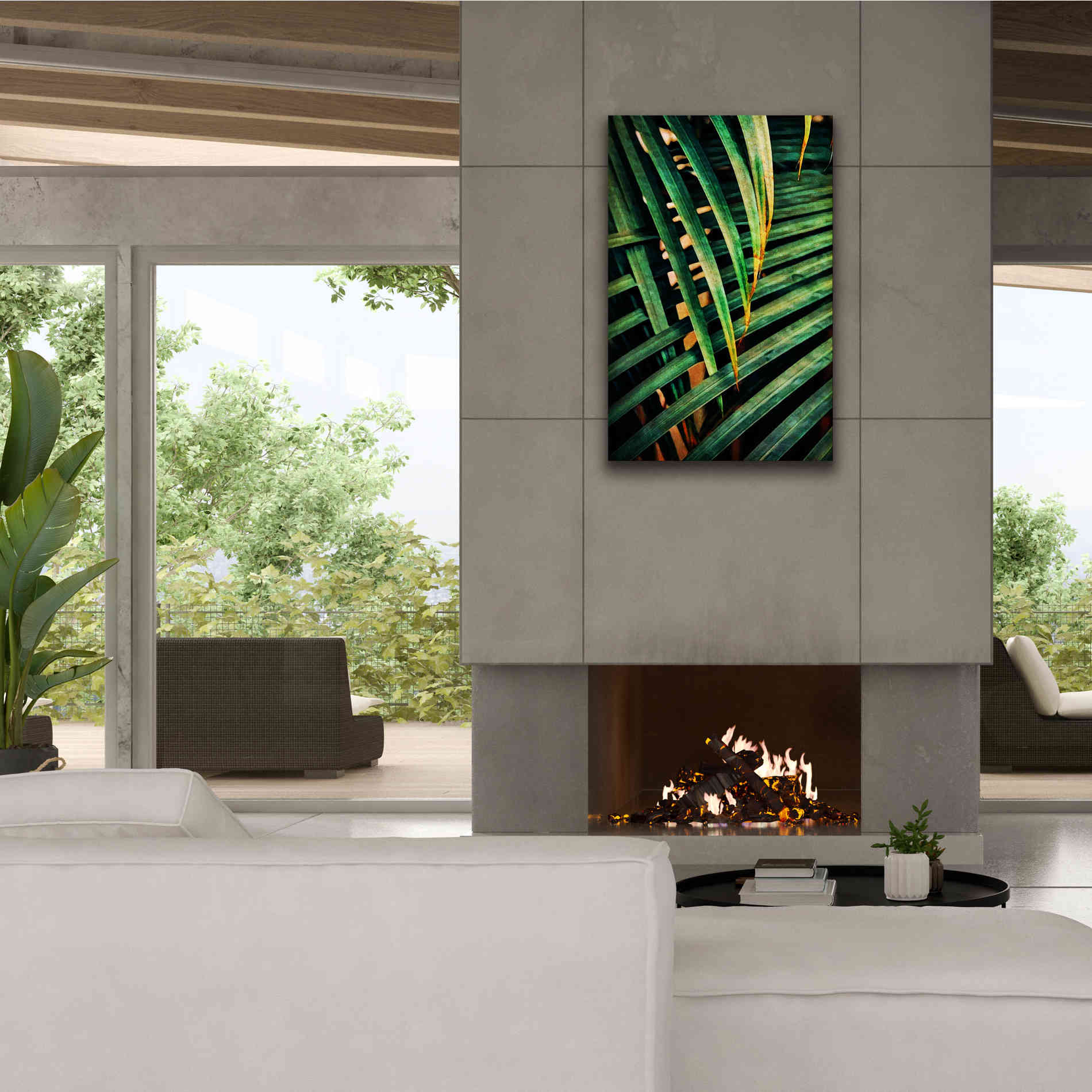 'Beauty Amongst Palms 2' by Ashley Aldridge Giclee Canvas Wall Art,26 x 40