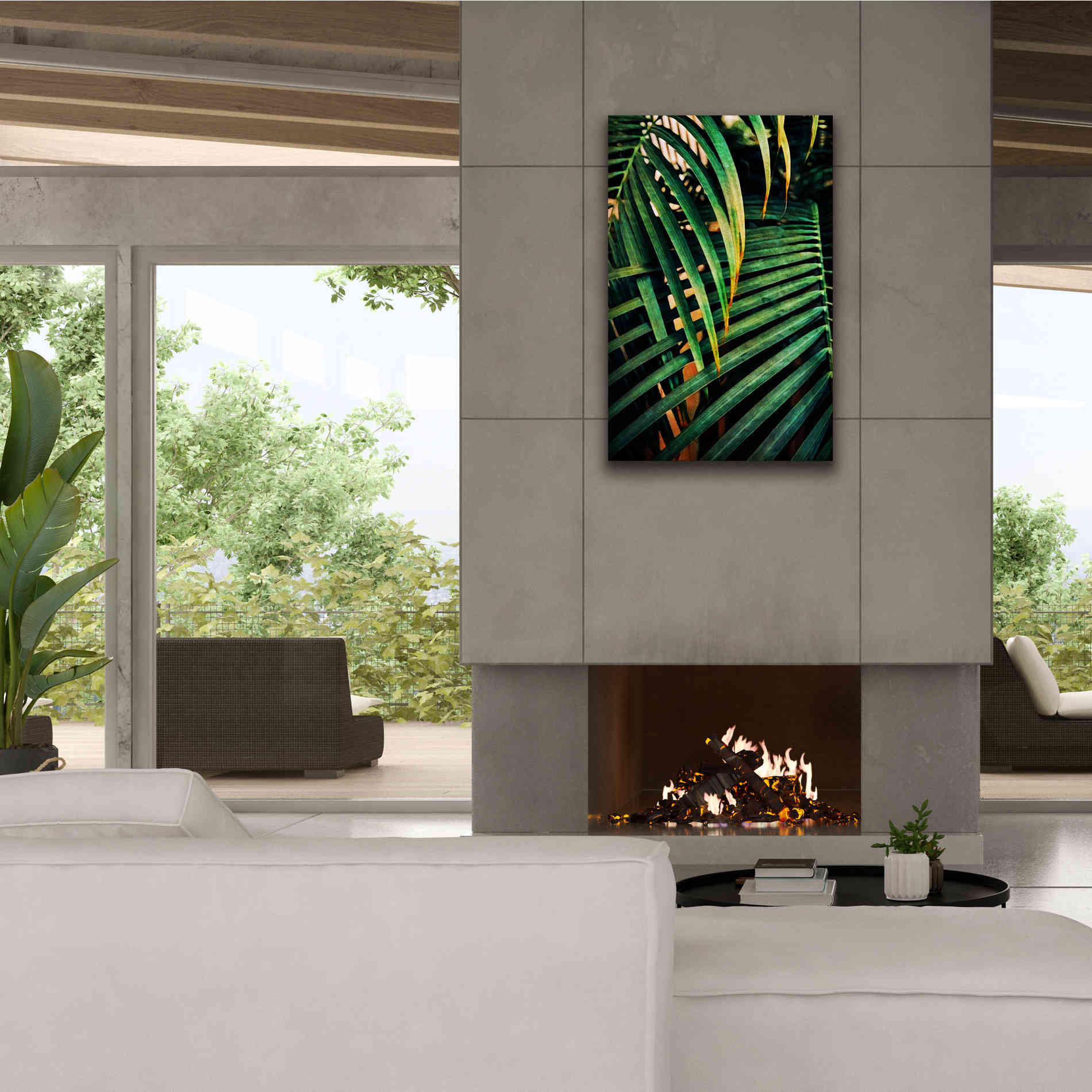 'Beauty Amongst Palms 3' by Ashley Aldridge Giclee Canvas Wall Art,26 x 40