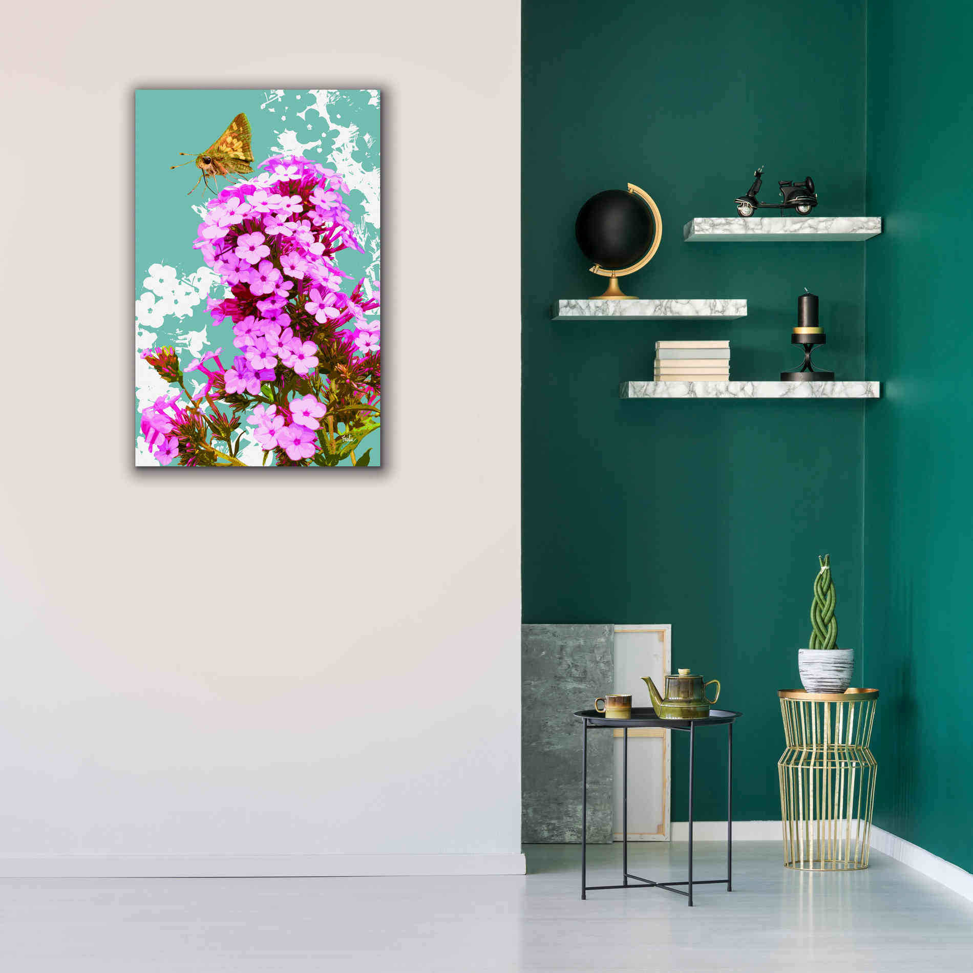 'Skipper On Flox' by Evelia Designs Giclee Canvas Wall Art,26 x 40