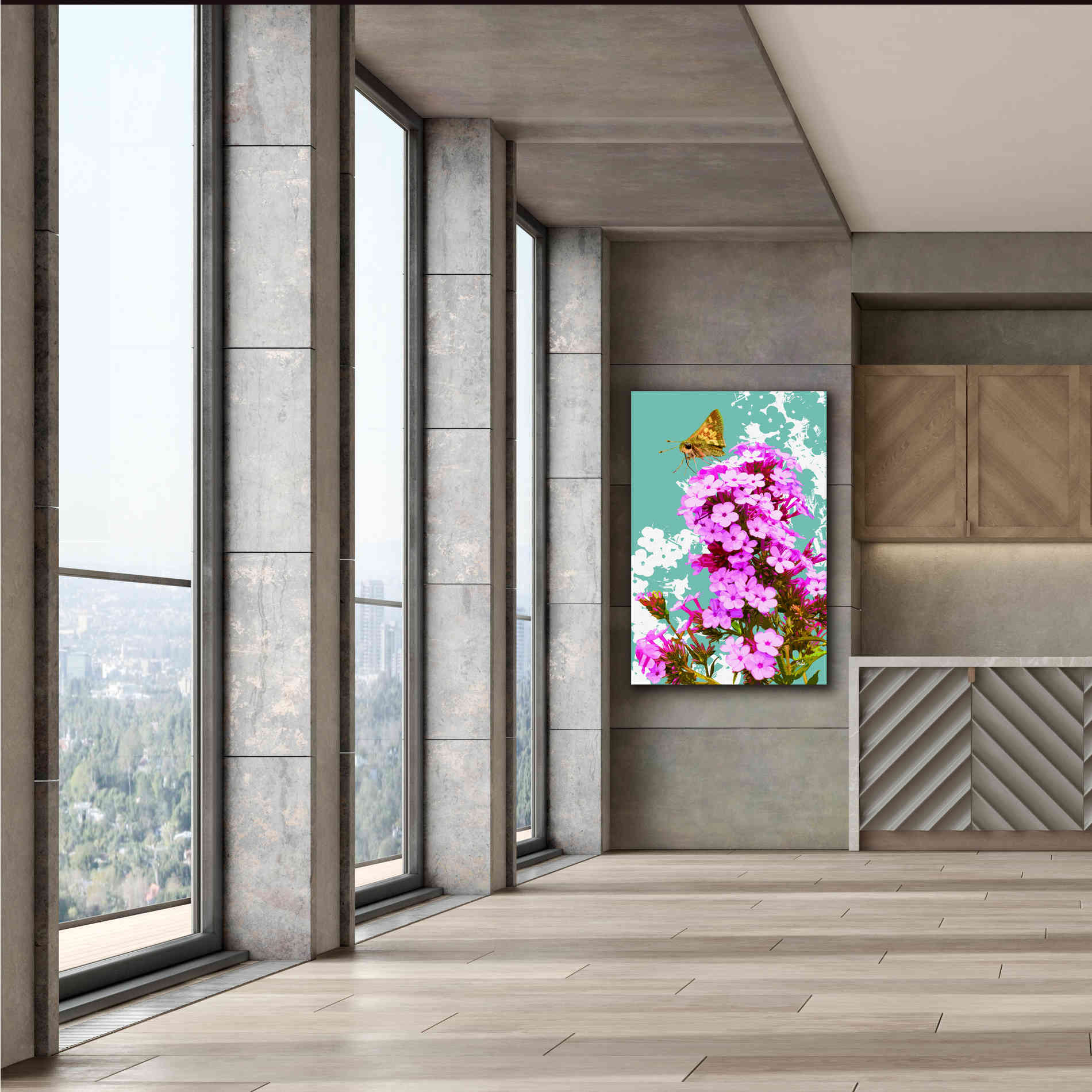 'Skipper On Flox' by Evelia Designs Giclee Canvas Wall Art,40 x 60