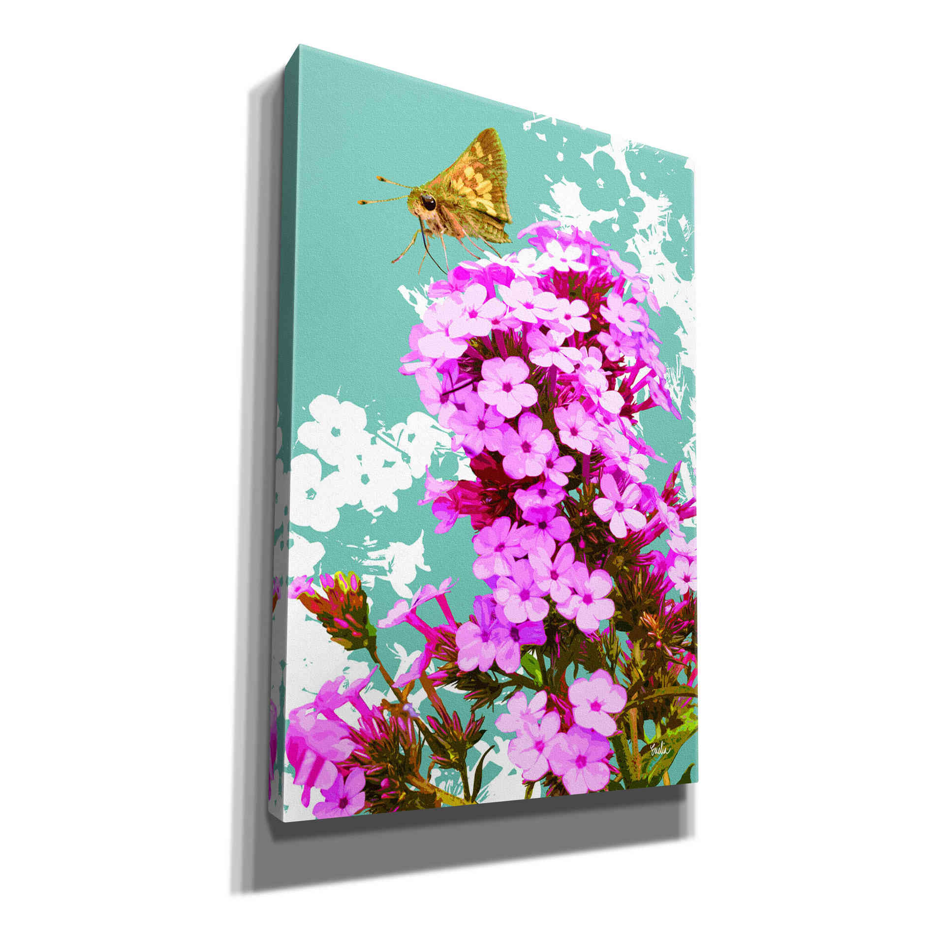 'Skipper On Flox' by Evelia Designs Giclee Canvas Wall Art