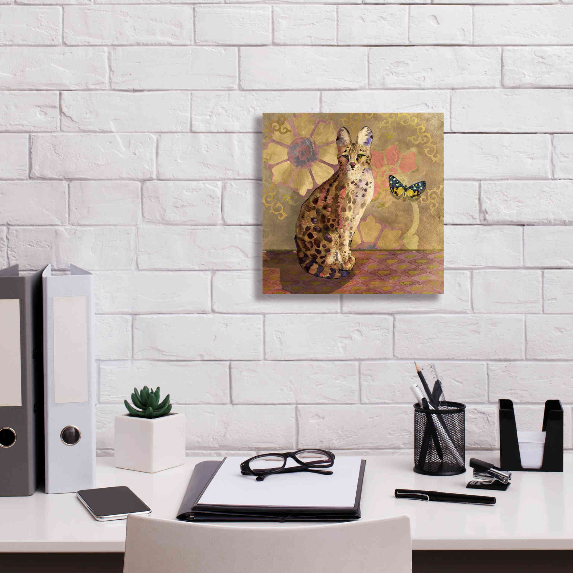 'Duchess Bellflower The Cat' by Evelia Designs Giclee Canvas Wall Art,12 x 12