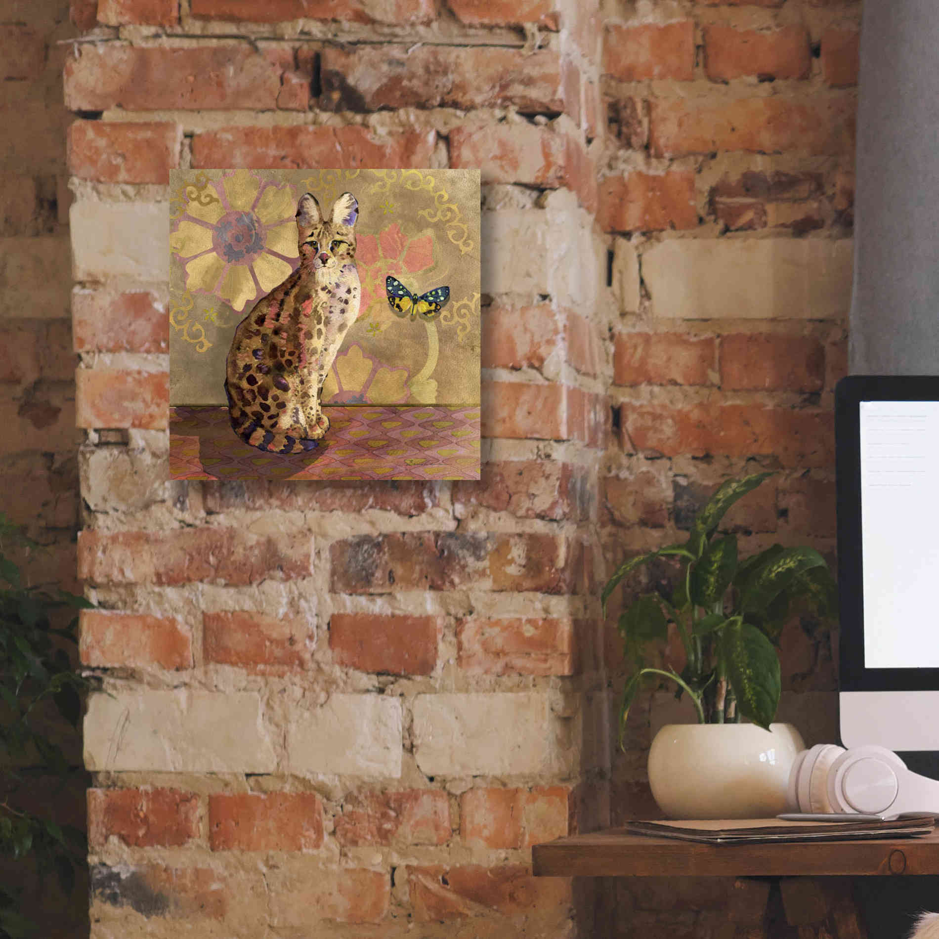 'Duchess Bellflower The Cat' by Evelia Designs Giclee Canvas Wall Art,12 x 12