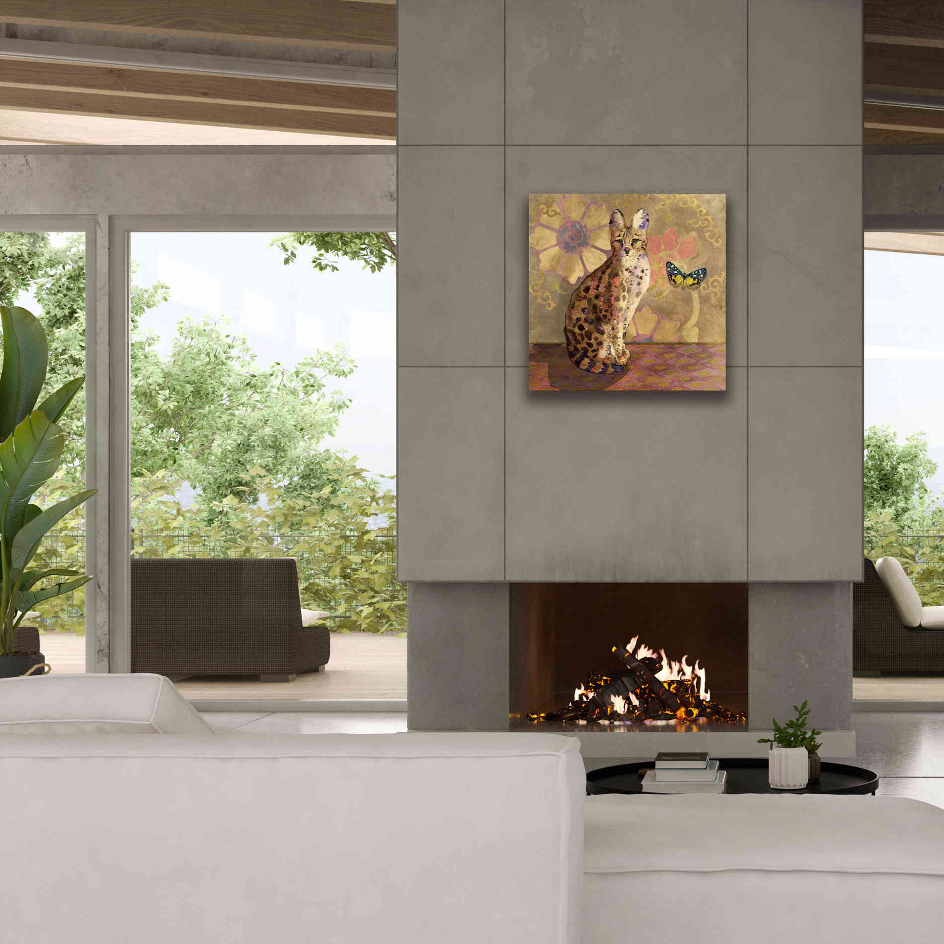 'Duchess Bellflower The Cat' by Evelia Designs Giclee Canvas Wall Art,26 x 26