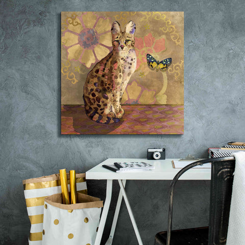 Image of 'Duchess Bellflower The Cat' by Evelia Designs Giclee Canvas Wall Art,26 x 26
