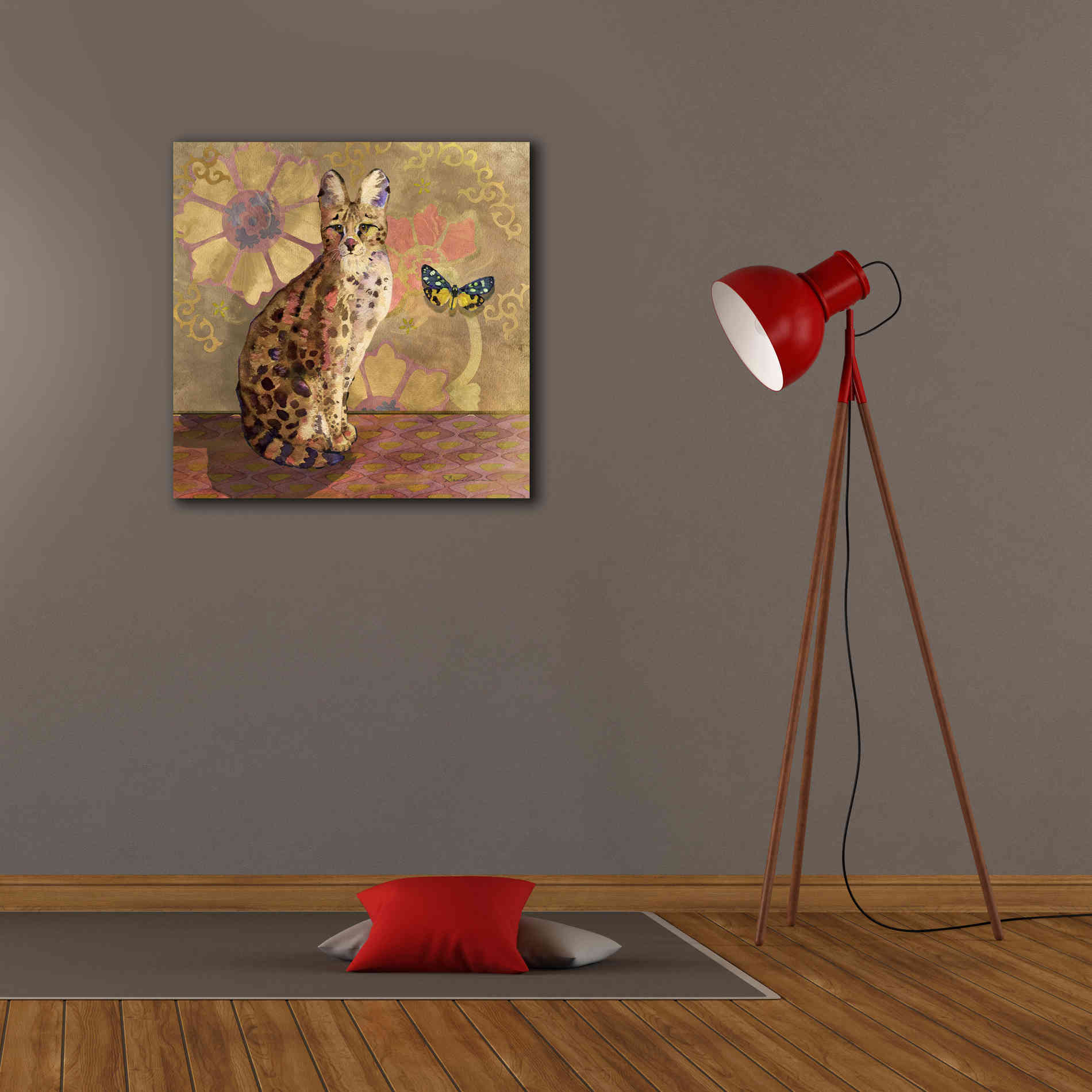 'Duchess Bellflower The Cat' by Evelia Designs Giclee Canvas Wall Art,26 x 26