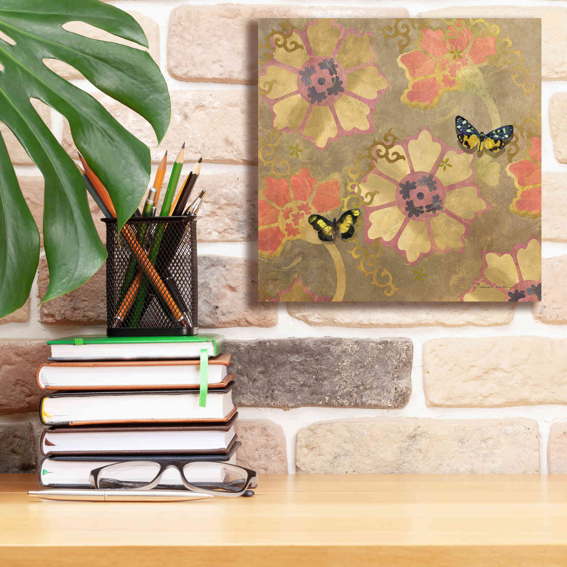 'Duchess Bellflower Paper' by Evelia Designs Giclee Canvas Wall Art,12 x 12