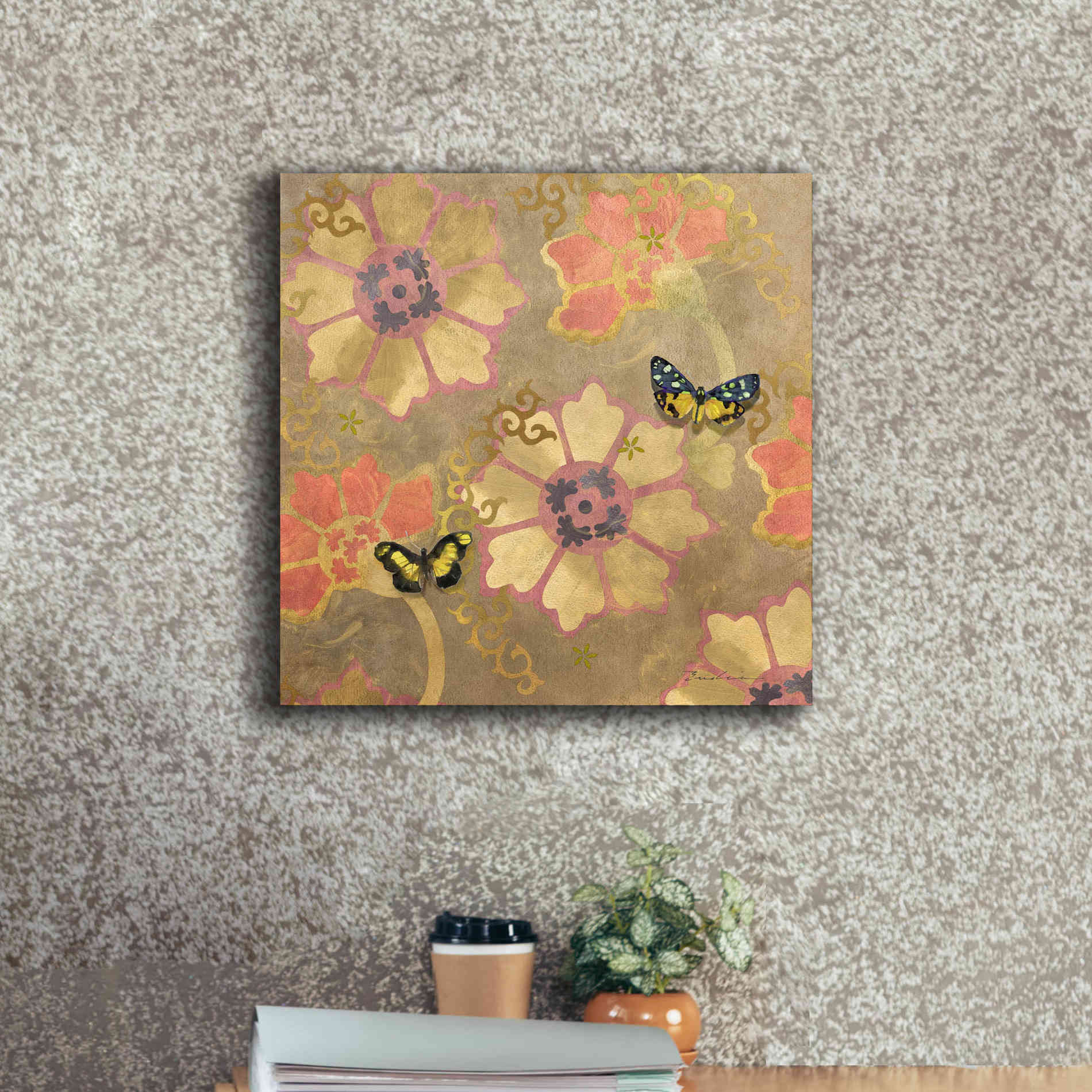 'Duchess Bellflower Paper' by Evelia Designs Giclee Canvas Wall Art,18 x 18