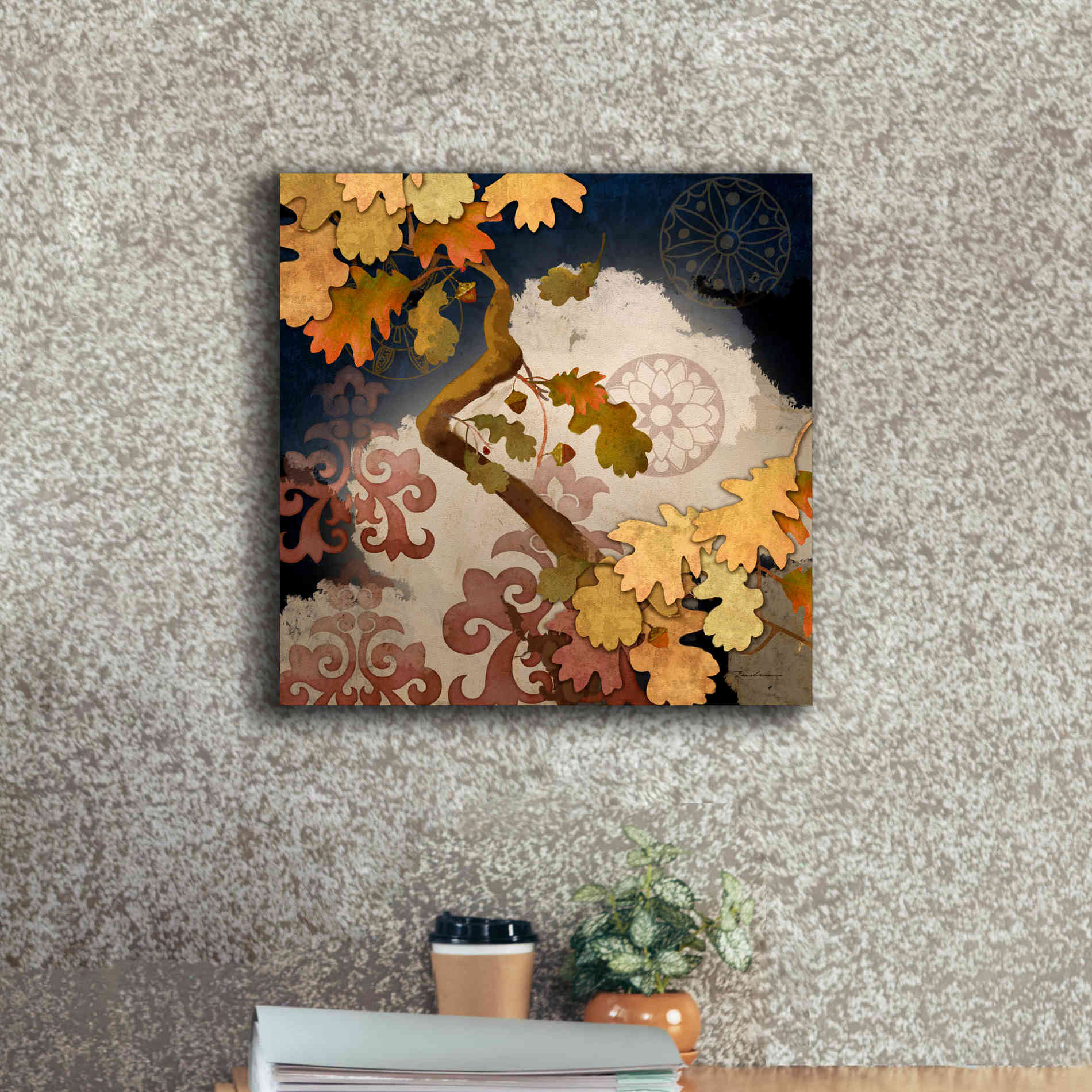 'Clouding Autumn Night' by Evelia Designs Giclee Canvas Wall Art,18 x 18