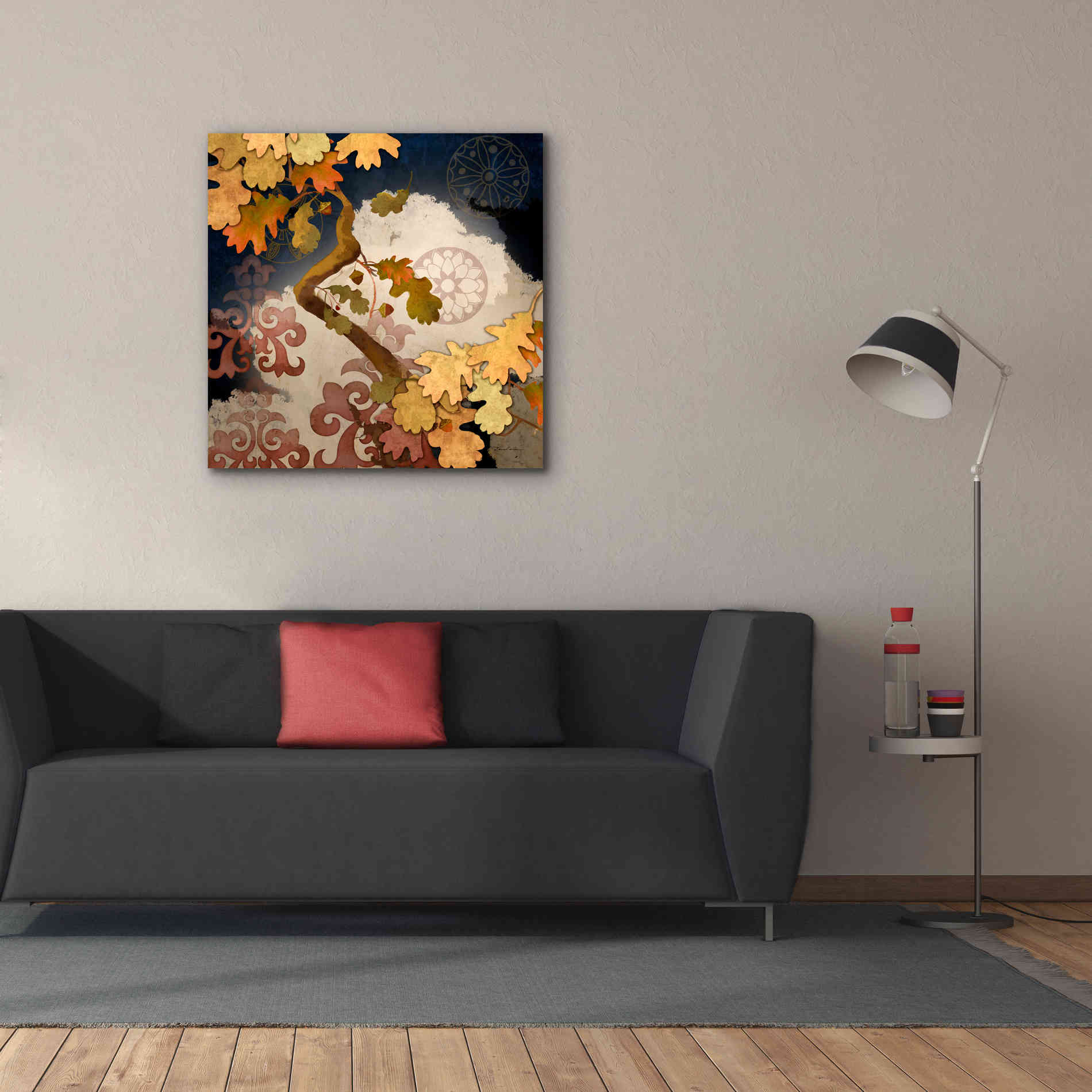 'Clouding Autumn Night' by Evelia Designs Giclee Canvas Wall Art,37 x 37