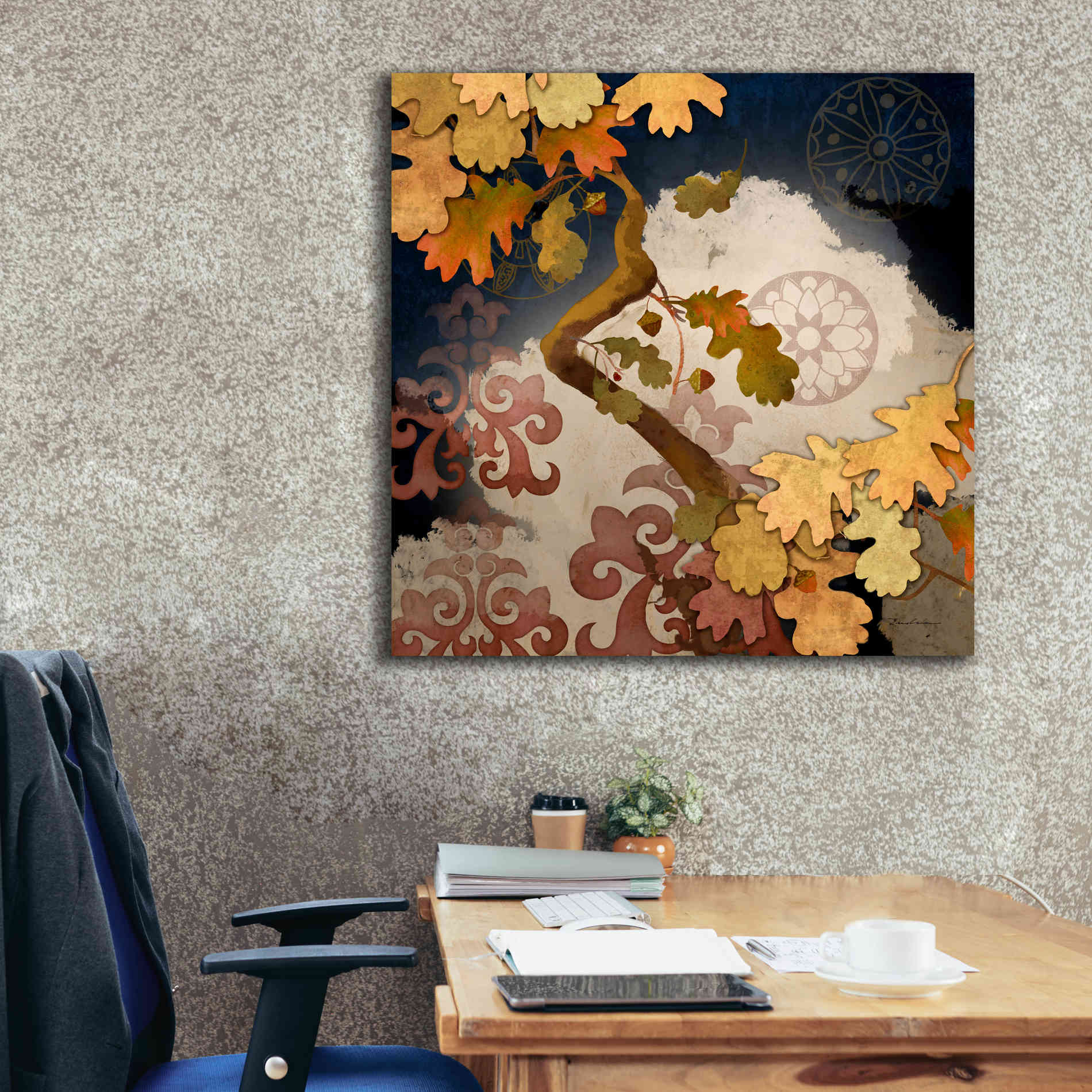 'Clouding Autumn Night' by Evelia Designs Giclee Canvas Wall Art,37 x 37