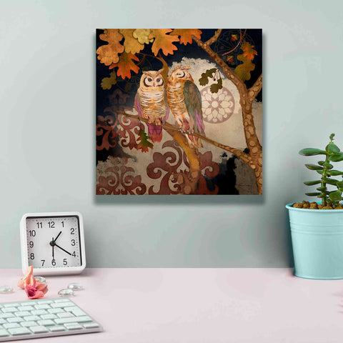 Image of 'Singing Owl' by Evelia Designs Giclee Canvas Wall Art,12 x 12
