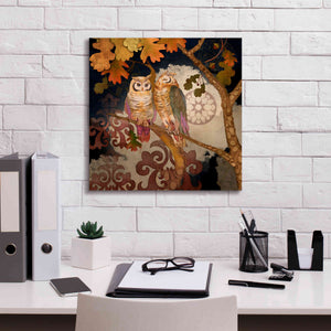 'Singing Owl' by Evelia Designs Giclee Canvas Wall Art,18 x 18