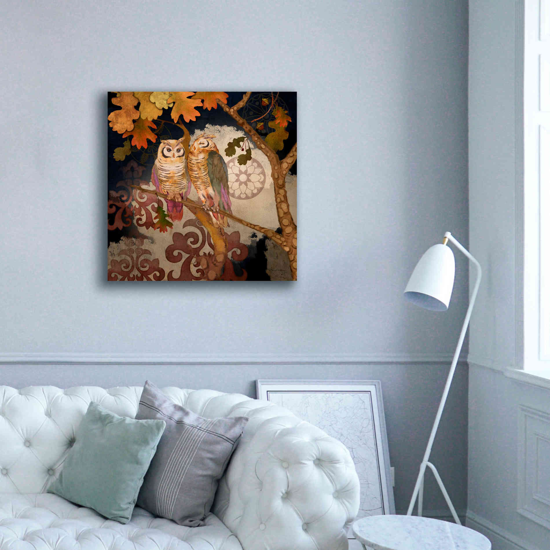 'Singing Owl' by Evelia Designs Giclee Canvas Wall Art,37 x 37