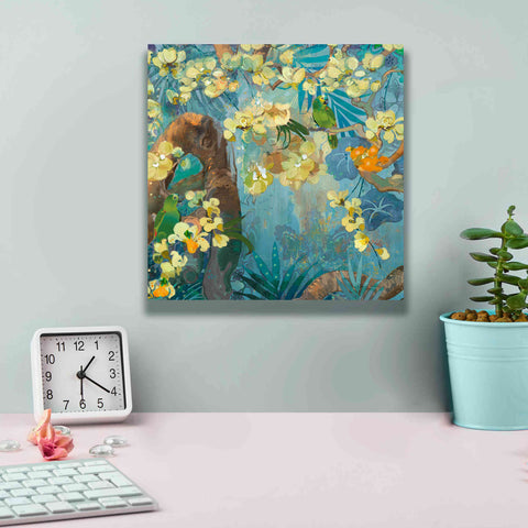 Image of 'Jaguar Jungle' by Evelia Designs Giclee Canvas Wall Art,12 x 12