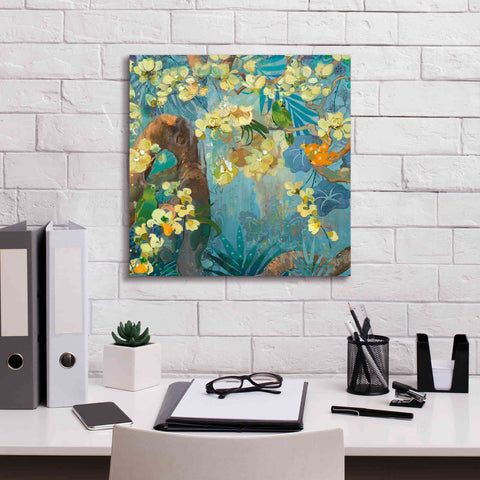 Image of 'Jaguar Jungle' by Evelia Designs Giclee Canvas Wall Art,18 x 18