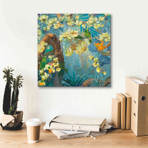 Image of 'Jaguar Jungle' by Evelia Designs Giclee Canvas Wall Art,18 x 18