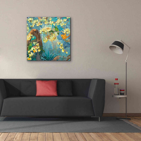 Image of 'Jaguar Jungle' by Evelia Designs Giclee Canvas Wall Art,37 x 37