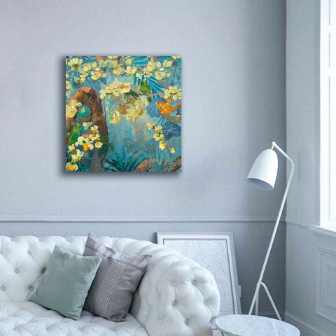 Image of 'Jaguar Jungle' by Evelia Designs Giclee Canvas Wall Art,37 x 37