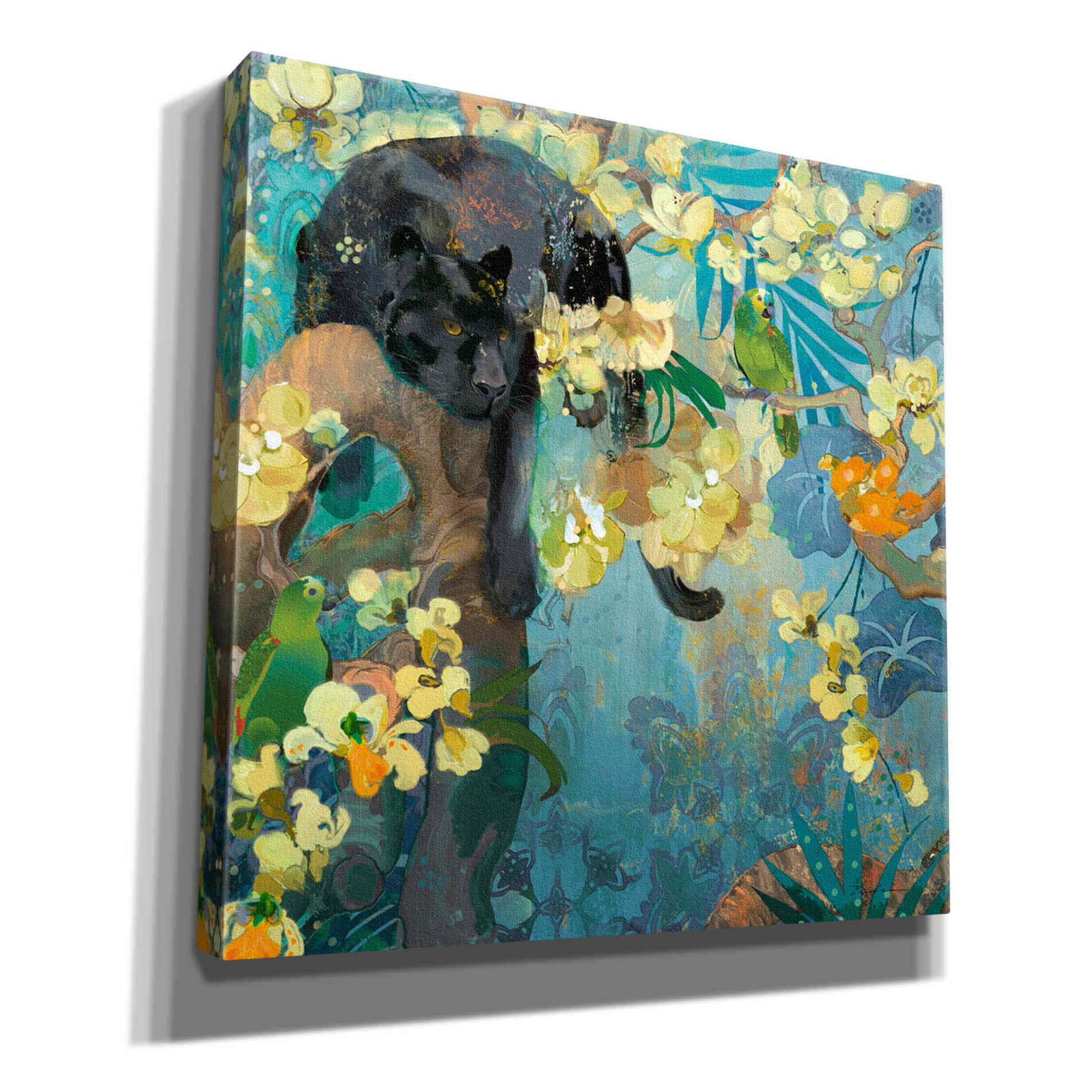 'Black Jaguar' by Evelia Designs Giclee Canvas Wall Art