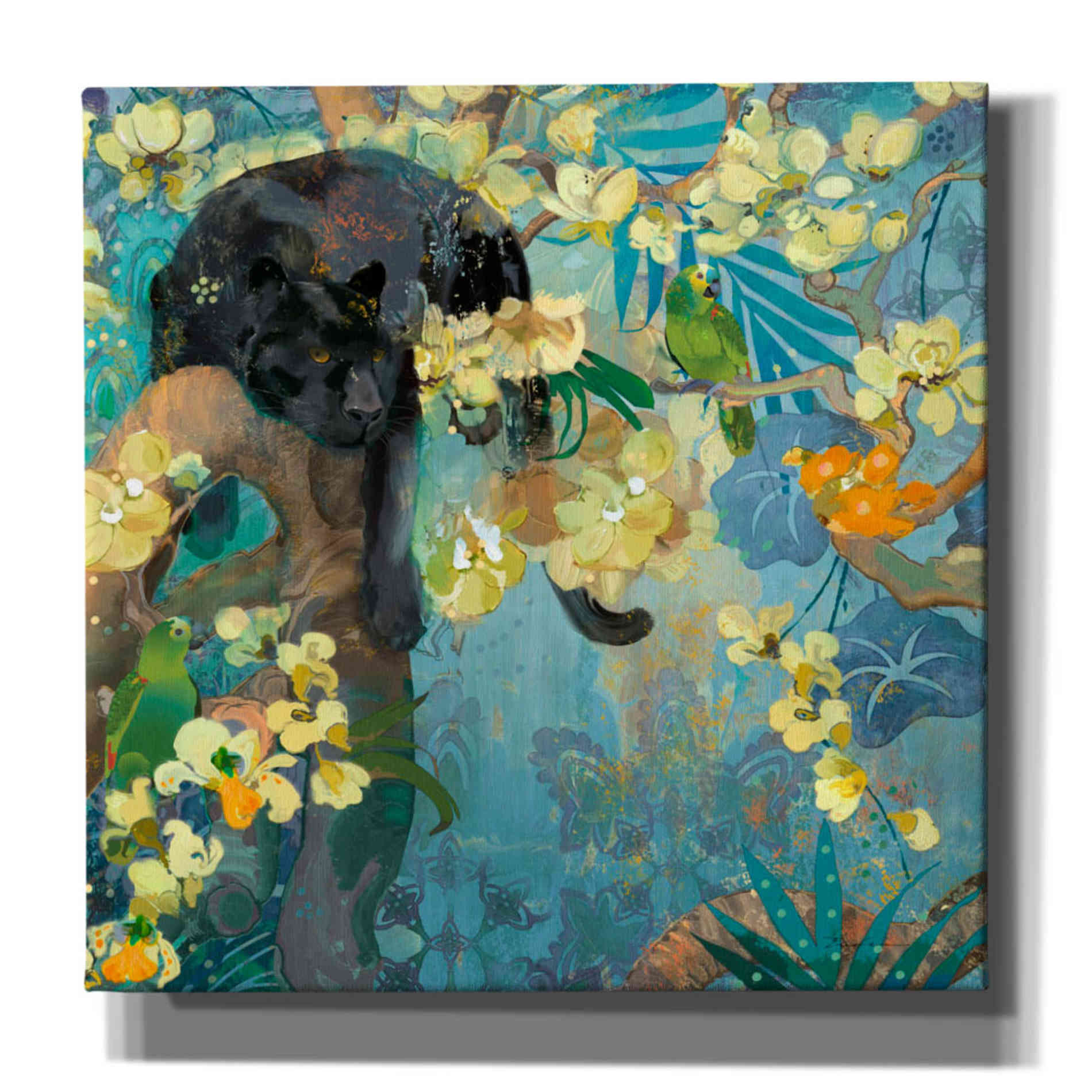 'Black Jaguar' by Evelia Designs Giclee Canvas Wall Art