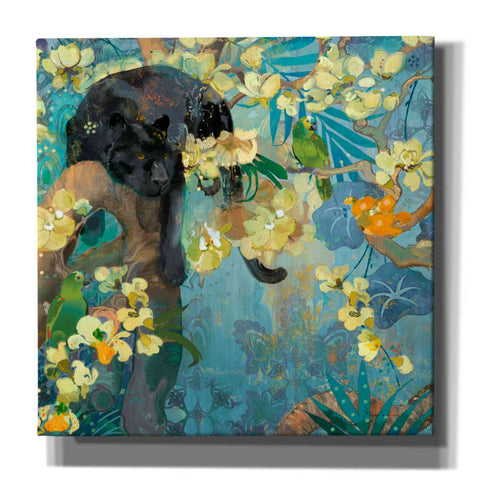 Image of 'Black Jaguar' by Evelia Designs Giclee Canvas Wall Art