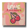 'Love Is The Answer Cherries' by Evelia Designs Giclee Canvas Wall Art
