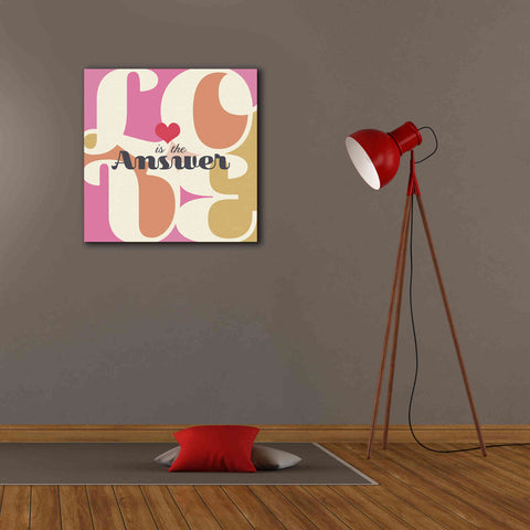 Image of 'Love Is The Answer' by Evelia Designs Giclee Canvas Wall Art,26 x 26