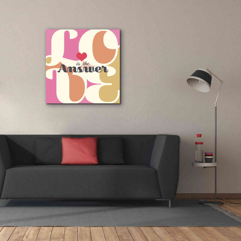 Image of 'Love Is The Answer' by Evelia Designs Giclee Canvas Wall Art,37 x 37
