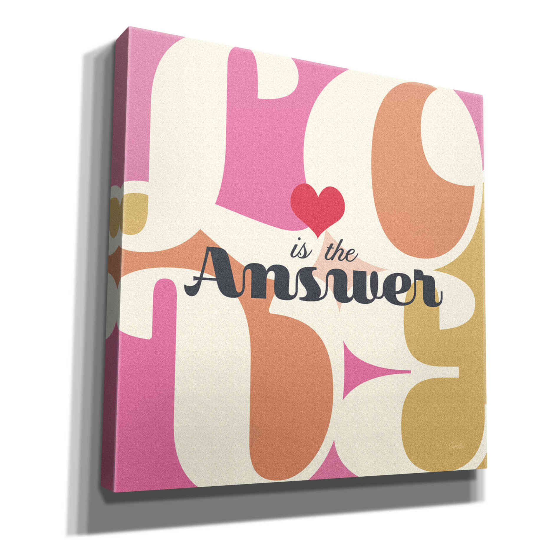 'Love Is The Answer' by Evelia Designs Giclee Canvas Wall Art