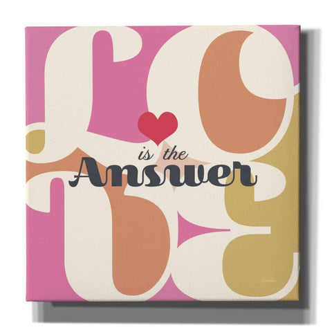 Image of 'Love Is The Answer' by Evelia Designs Giclee Canvas Wall Art