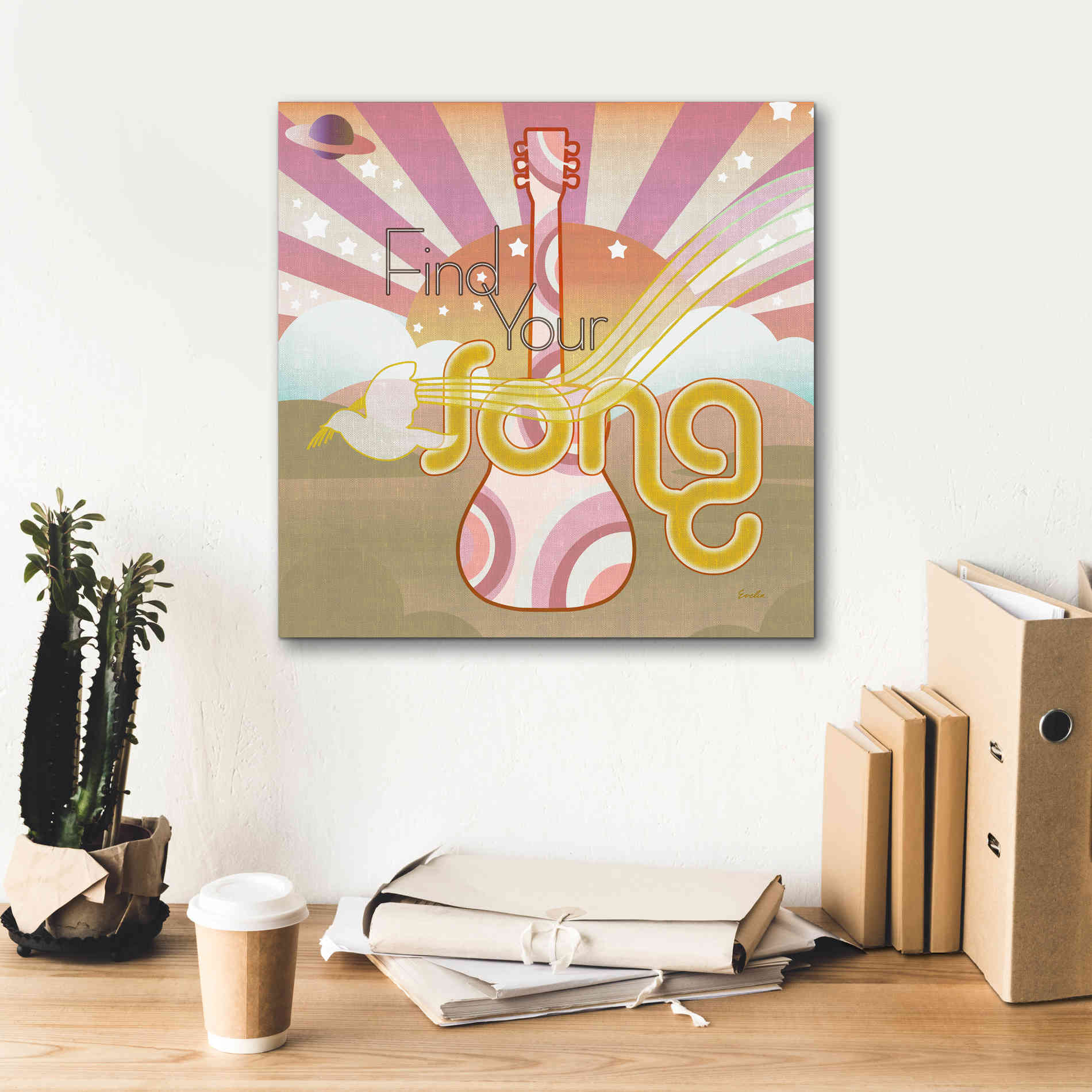 'Max Out' by Evelia Designs Giclee Canvas Wall Art,18 x 18