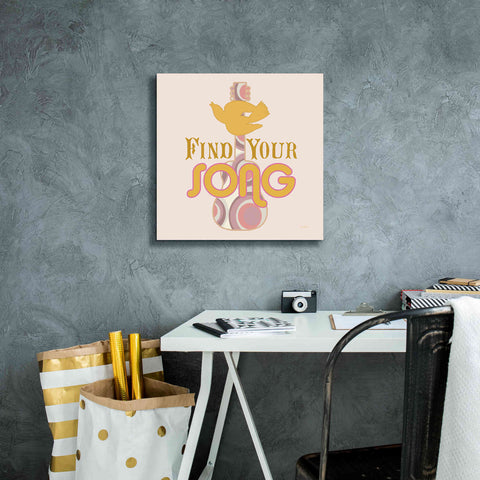 Image of 'Find Your Song' by Evelia Designs Giclee Canvas Wall Art,18 x 18