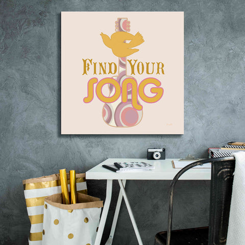 Image of 'Find Your Song' by Evelia Designs Giclee Canvas Wall Art,26 x 26