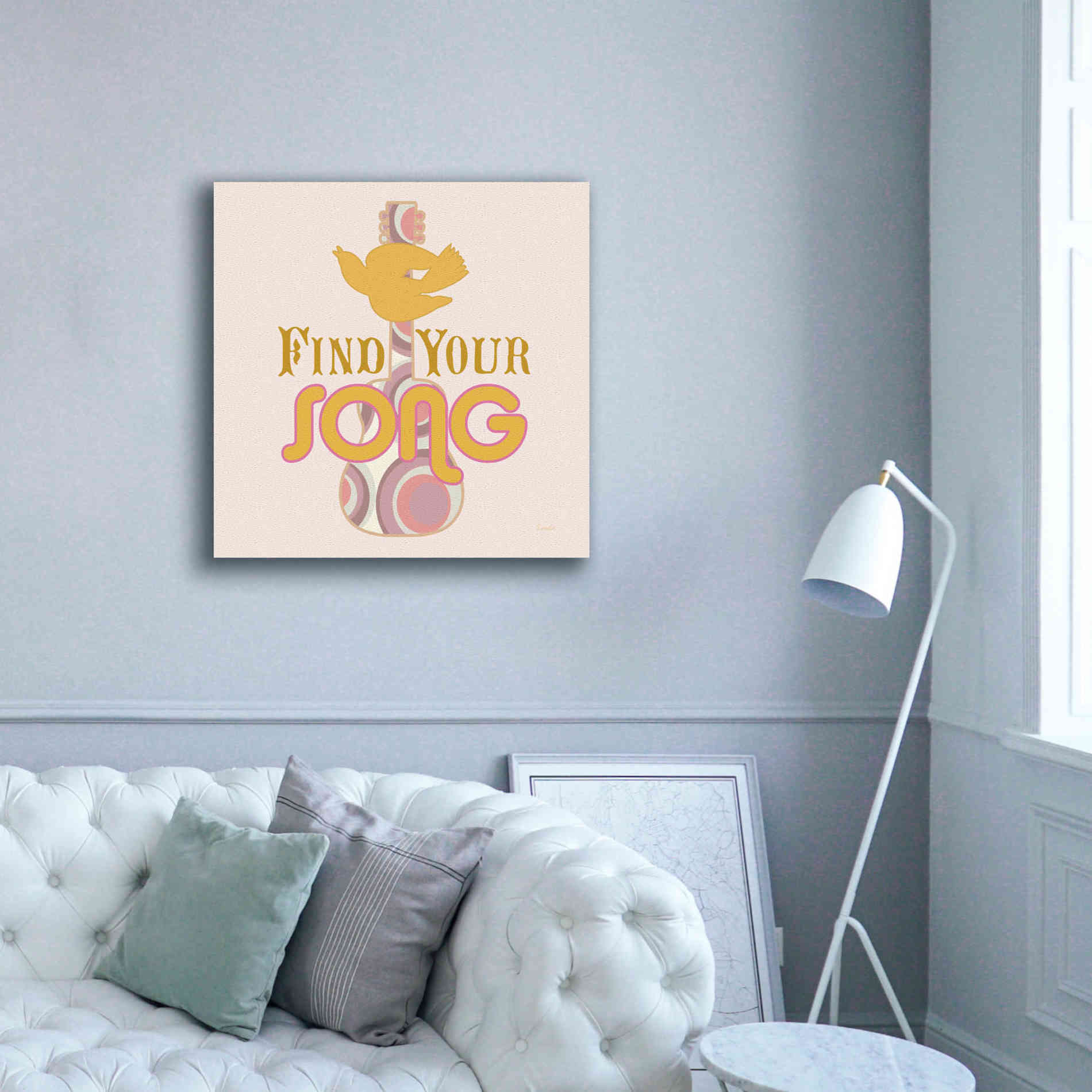 'Find Your Song' by Evelia Designs Giclee Canvas Wall Art,37 x 37