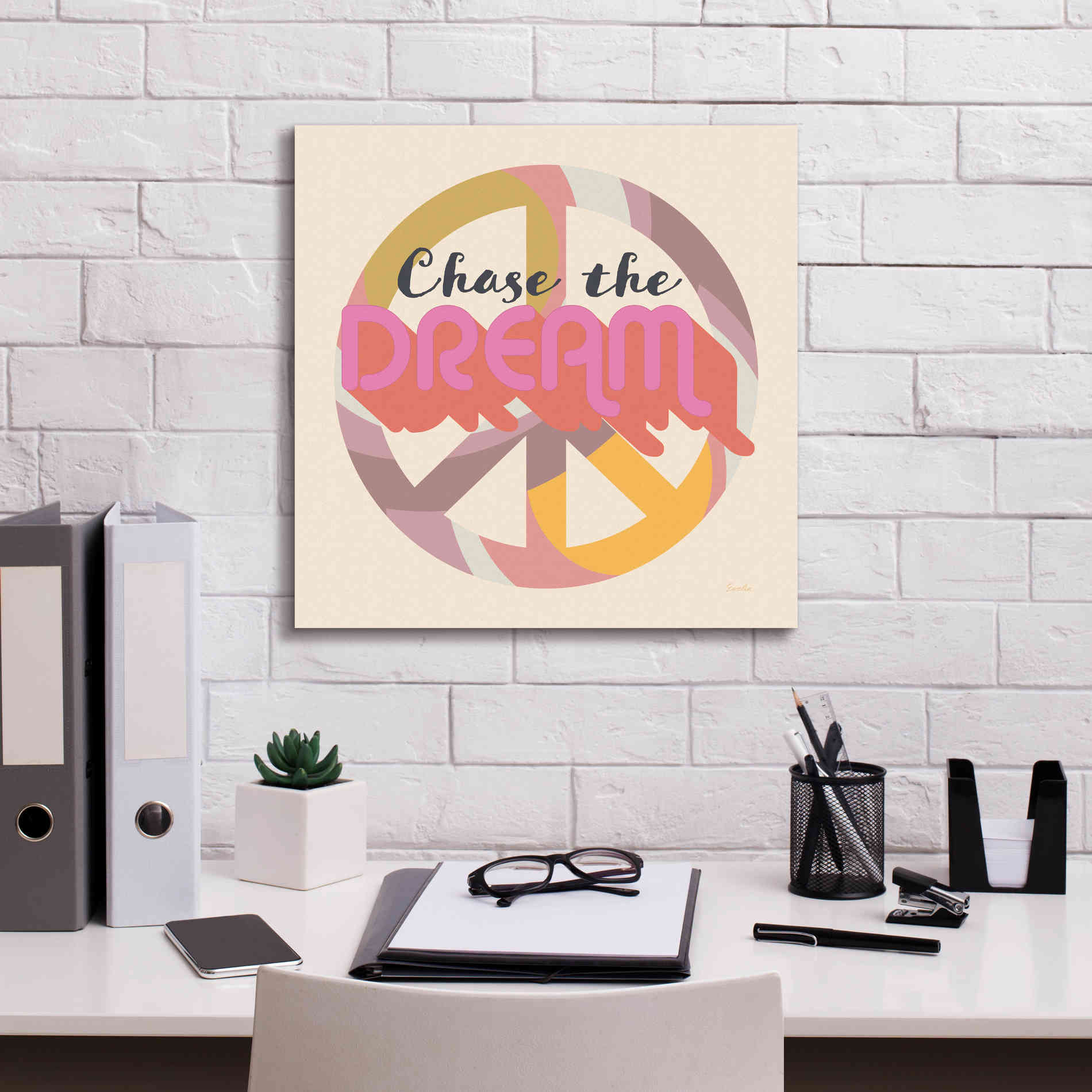 'Chase The Dream' by Evelia Designs Giclee Canvas Wall Art,18 x 18