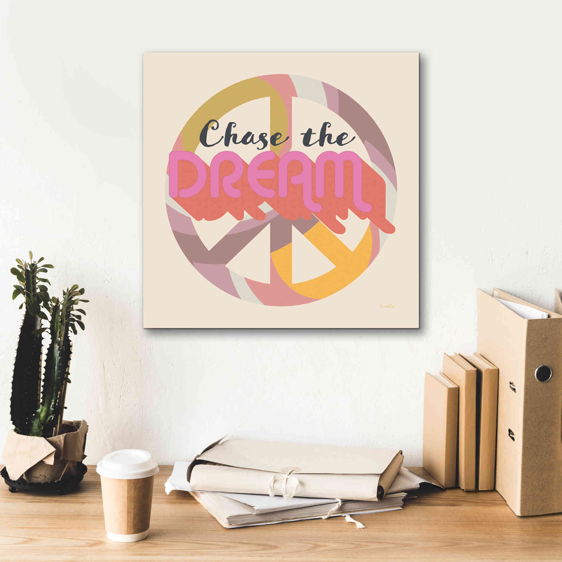 'Chase The Dream' by Evelia Designs Giclee Canvas Wall Art,18 x 18