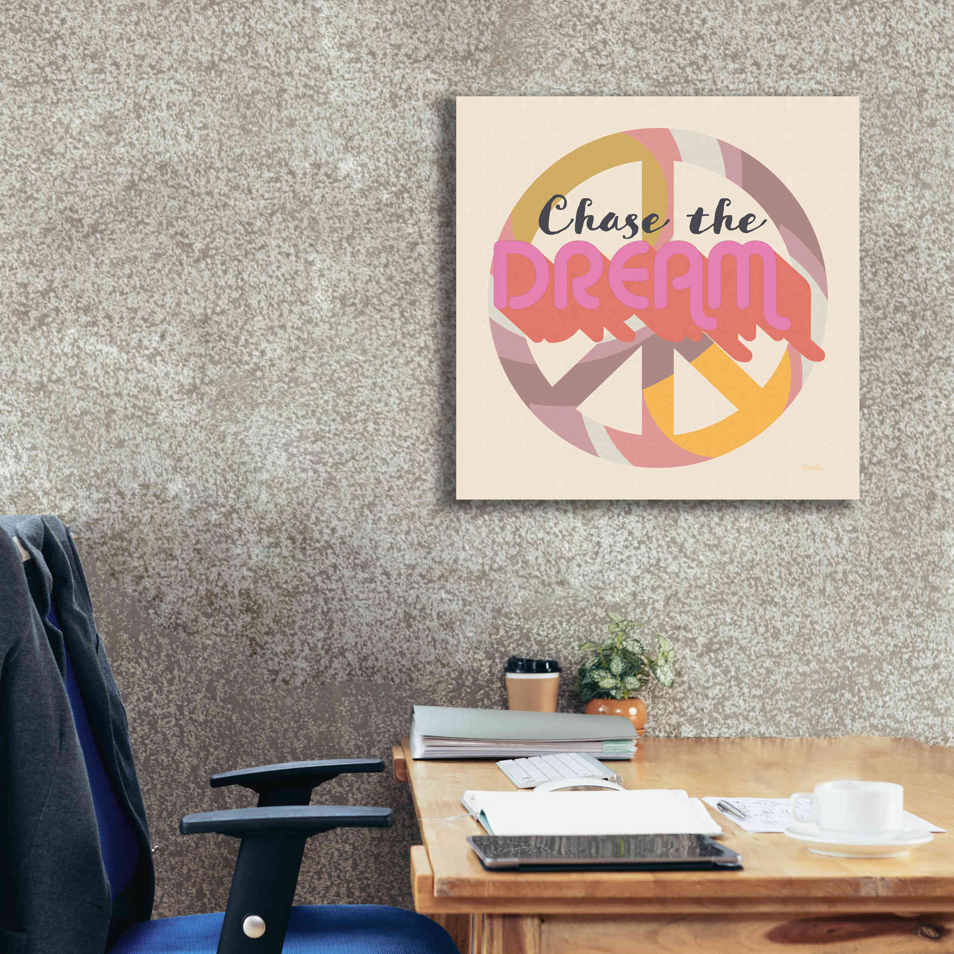 'Chase The Dream' by Evelia Designs Giclee Canvas Wall Art,26 x 26