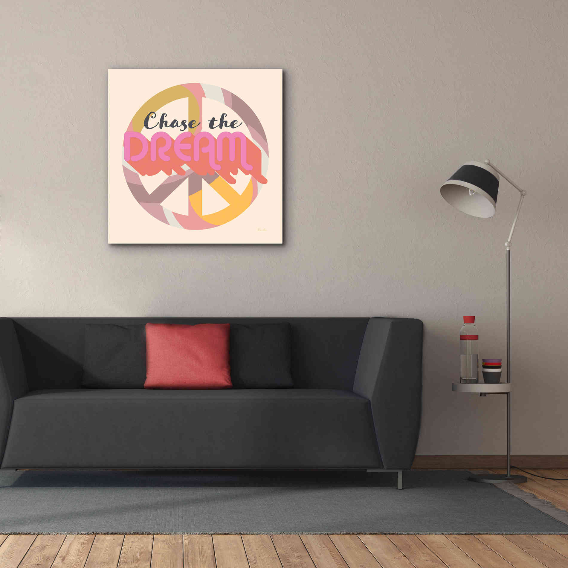 'Chase The Dream' by Evelia Designs Giclee Canvas Wall Art,37 x 37