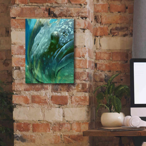 Image of 'Turquoise Splash One' by Steve Hunziker Giclee Canvas Wall Art,12 x 16