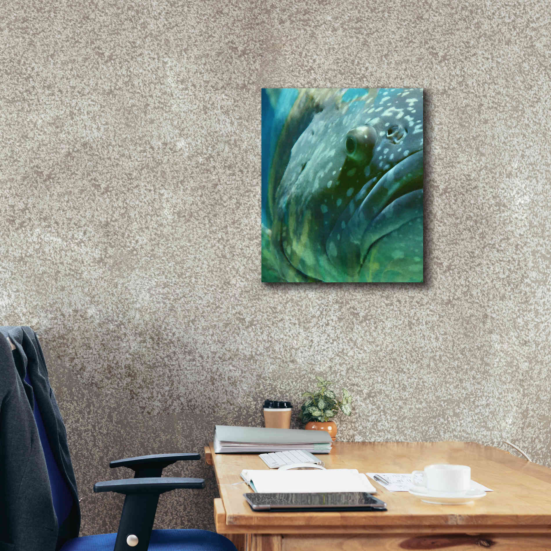 'Turquoise Splash One' by Steve Hunziker Giclee Canvas Wall Art,20 x 24