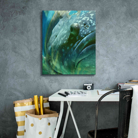 Image of 'Turquoise Splash One' by Steve Hunziker Giclee Canvas Wall Art,20 x 24