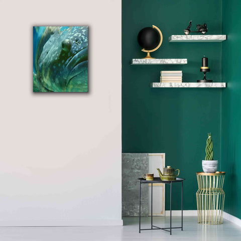 Image of 'Turquoise Splash One' by Steve Hunziker Giclee Canvas Wall Art,20 x 24