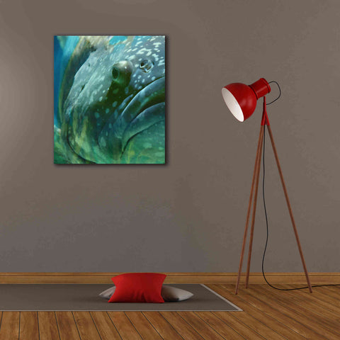 Image of 'Turquoise Splash One' by Steve Hunziker Giclee Canvas Wall Art,26 x 30