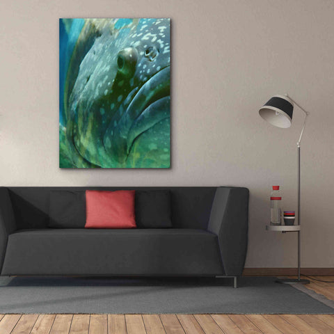 Image of 'Turquoise Splash One' by Steve Hunziker Giclee Canvas Wall Art,40 x 54
