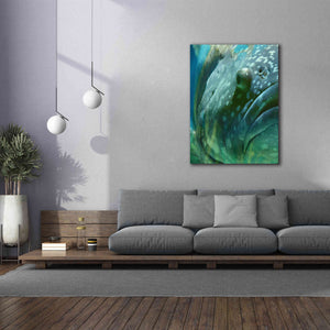 'Turquoise Splash One' by Steve Hunziker Giclee Canvas Wall Art,40 x 54
