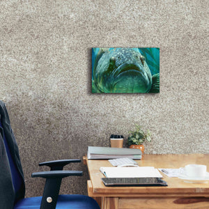 'Turquoisesplash Two' by Steve Hunziker Giclee Canvas Wall Art,18 x 12