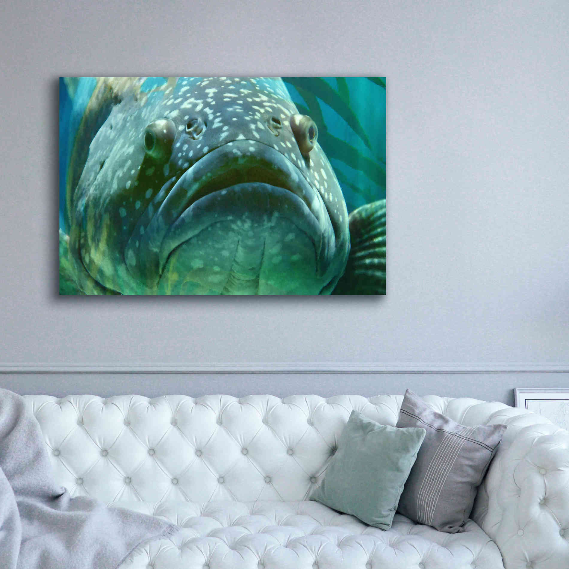 'Turquoisesplash Two' by Steve Hunziker Giclee Canvas Wall Art,60 x 40